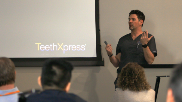 Picture of Dr. Curry Leavitt presenting at guided TeethXpress course