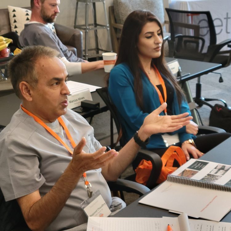 dental colleagues discussing and learning from each other